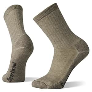 SmartWool Hike Classic Edition Full Cushion Crew Socks, Taupe, Large for $21