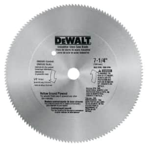 DEWALT 7-1/4" Circular Saw Blade for Hollow Ground Plywood, 5/8" and Diamond Knockout Arbor, for $8