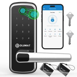 Olumat Keyless Entry Smart Fingerprint Keypad Door Lock for $48