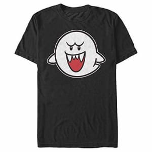 Nintendo Men's Super Mario Boo Character Portrait T-Shirt, Black, Small for $30