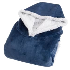 Mainstays Wearable Sherpa Hoodie Throw Blanket for $13