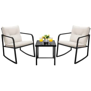 Devoko 3-Piece Rocking Patio Furniture Set for $85 Devoko 3-Piece Rocking Patio Furniture Set for $85