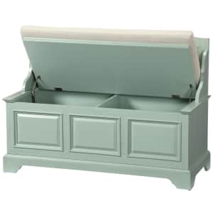 Home Decorators Collection Sadie High-Back Storage Bench w/ Cushion for $269 Home Decorators Collection Sadie High-Back Storage Bench w/ Cushion for $269