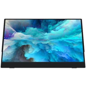 VIOTEK LinQ 16 Inch Portable Monitor Full HD 1080P Thin IPS Panel w/Built in Speakers, (2X) USB for $188