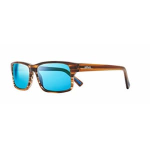 Revo Sunglasses Finley G: Polarized Lens with Eco-Friendly Rectangle Frame, Brown Horn Frame with for $240