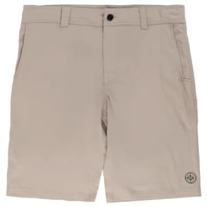 Metal Mulisha Men's Pismo Hybrid Boardshorts, Khaki for $14