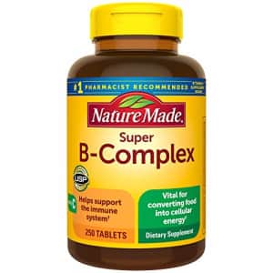 Nature Made Super B-Complex Tablets with Vitamin C, 250 Count for Metabolic Health (Packaging May for $23
