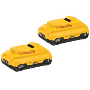 DeWalt 20V Lithium-ion Battery 2-Pack w/ free tool for $199