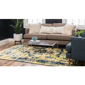 Unique Loom Sofia Collection Area Rug - Salle Garnier (8' x 10', Navy Blue/ Yellow) for $176