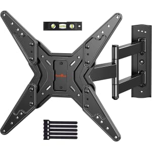 Perlegear Full Motion TV Wall Mount for 23" to 55" TVs for $16 w/ Prime