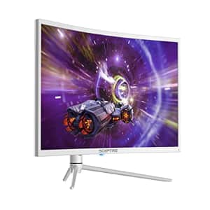 Sceptre Curved 32-inch QHD Gaming Monitor 2560 x 1440 up to 165Hz 144Hz 1ms HDR1000 99% sRGB, Light for $300