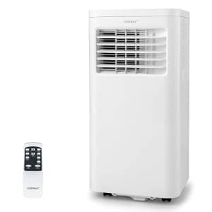 COSTWAY Portable Air Conditioner, 8000 BTU AC Unit with Built-in Dehumidifier, Fan Mode, Sleep for $223
