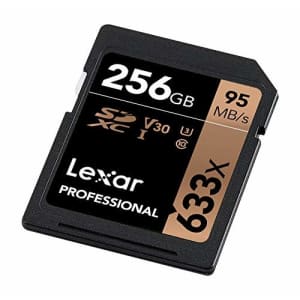 Lexar Professional 633x 256GB SDXC UHS-I Card (LSD256CBNL633) for $103 Lexar Professional 633x 256GB SDXC UHS-I Card (LSD256CBNL633) for $103