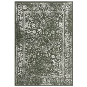 SAFAVIEH Adirondack Collection Area Rug - 5'1" x 7'6", Dark Green & Ivory, Oriental Design, for $118