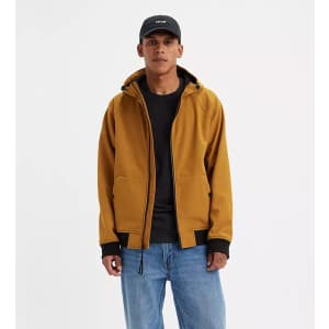 Levi's Men's Soft Shell Hoodie Bomber Jacket for $47 in cart