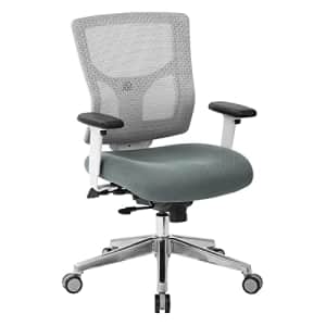Office Star ProGrid Mesh Mid Back Task Chair, White and Grey for $246 Office Star ProGrid Mesh Mid Back Task Chair, White and Grey for $246