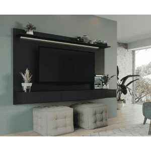 Homestock 71" LED Wall-Mounted Floating TV Panel Entertainment Center for $323