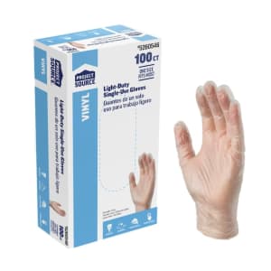 Project Source 100-Count Vinyl Disposable Cleaning Gloves for $13 Project Source 100-Count Vinyl Disposable Cleaning Gloves for $13