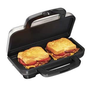 Proctor Silex Deluxe Hot Sandwich Maker, Nonstick Plates, Stainless Steel (25415) for $40
