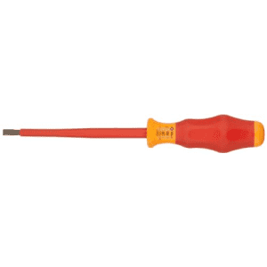 Wera 05031587001 Kraftform Comfort VDE 1160i Slotted Insulated Screwdriver, 5.5mm Head, 125mm Blade for $14 Wera 05031587001 Kraftform Comfort VDE 1160i Slotted Insulated Screwdriver, 5.5mm Head, 125mm Blade for $14