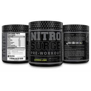 Jacked Factory NITROSURGE Black Pre Workout Supplement - Nootropic Energy Booster Powder w/Dynamine & TeaCrine - for $46 Jacked Factory NITROSURGE Black Pre Workout Supplement - Nootropic Energy Booster Powder w/Dynamine & TeaCrine - for $46
