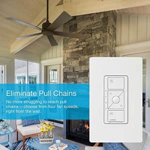 Lutron Caseta Smart Home Ceiling Fan Speed Control Switch, Works with Alexa, Apple HomeKit, and the for $65