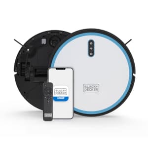 Black + Decker BLACK+DECKER Roboseries Robot Vacuum - 2000Pa Suction, Smart Mapping, App & Remote Control, 120 Min for $110