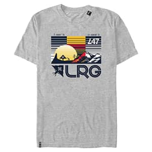 LRG Lifted Research Group Motherland Sunset Young Men's Short Sleeve Tee Shirt, Athletic Heather, for $17