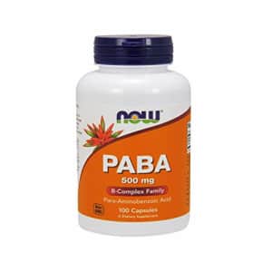 Now Foods NOW Supplements, PABA (Para-Aminobenzoic Acid) 500 mg, B-Complex Family, 100 Capsules for $6