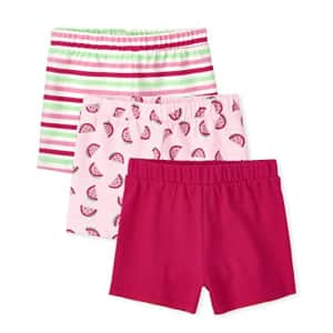 The Children's Place Baby and Toddler Girls Fashion Shorts, Stripes/Watermelons/Rose Mist-3 Pack, 3T for $15 The Children's Place Baby and Toddler Girls Fashion Shorts, Stripes/Watermelons/Rose Mist-3 Pack, 3T for $15