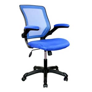Techni Mobili Mesh Task Office Chair with Flip Up Arms. Color: Blue for $101