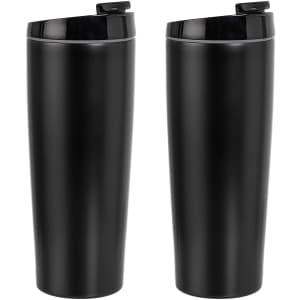 AmazonBasics 30-oz. Vacuum-Insulated Stainless Steel Tumbler w/ Flip Lid 2-Pack for $20 AmazonBasics 30-oz. Vacuum-Insulated Stainless Steel Tumbler w/ Flip Lid 2-Pack for $20
