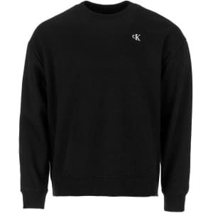 Calvin Klein Men's Long Sleeve Archive Logo Fleece Crewneck for $20