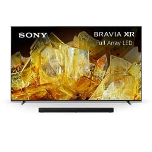 Sony 75 Inch BRAVIA XR X90L Full Array LED 4K HDR Google TV HT-A3000 3.1ch Dolby Atmos Sound Bar for $1,909