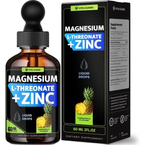 Vita Guard 60ml Magnesium L-Threonate Zinc Liquid Drops for $11 Vita Guard 60ml Magnesium L-Threonate Zinc Liquid Drops for $11