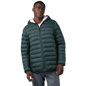 32 Degrees Men's Commuter Tech Sherpa-Lined Parka for $32