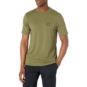 Volcom Men's Standard UPF 50+ Short Sleeve Loose Fit Rashguard, Military, X-Small for $26