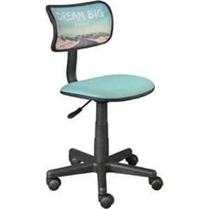 Urban Shop Dream Big Swivel Mesh Office Chair, Aqua for $35 Urban Shop Dream Big Swivel Mesh Office Chair, Aqua for $35
