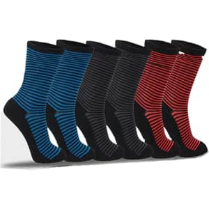 Lin Men's Bamboo Crew Socks 6-Pack for $10