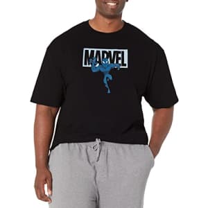 Marvel Big & Tall Classic Brick Panther Men's Tops Short Sleeve Tee Shirt, Black, XX-Large for $22