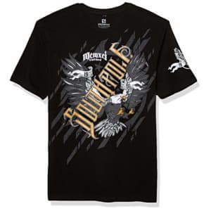 Southpole Men's Short Sleeve Fashion T-Shirt, Black Eagle Wing, Small for $11