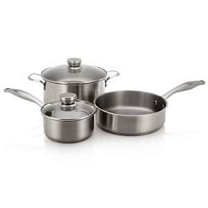 Frigidaire 5304513525 Induction Ready Stainless Steel Cookware Set w/Lids, 5 Piece for $70 Frigidaire 5304513525 Induction Ready Stainless Steel Cookware Set w/Lids, 5 Piece for $70