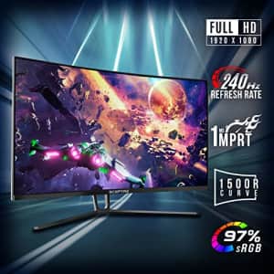 Sceptre Curved 27" 240Hz Gaming Monitor 1920 x 1080p 1ms AMD FreeSync Premium, R1500 99% sRGB for $400