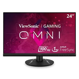 ViewSonic Omni VX2416 24 Inch 1080p 1ms 100Hz Gaming Monitor with IPS Panel, AMD FreeSync, Eye for $110
