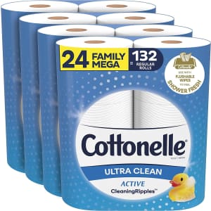Cottonelle Ultra CleanCare Soft Toilet Paper 24-Pack for $28