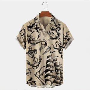 Men's Vintage Nautical Shirt for $8