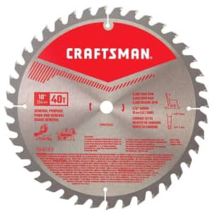 Craftsman 10 x 5/8" Carbide Circular Saw Blade for $15 for members Craftsman 10 x 5/8" Carbide Circular Saw Blade for $15 for members