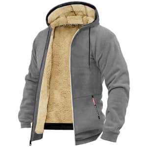 PunkTrendy Men's Zipper Hooded Sweatshirt for $17