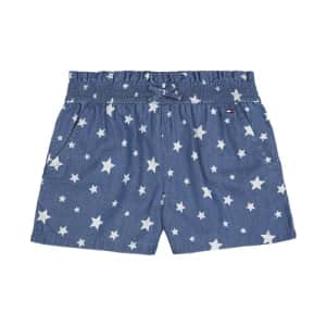 Tommy Hilfiger Girls' Pull On Short, Elastic Waist & Faux Drawstring, S21 Star Blue, 4T for $19 Tommy Hilfiger Girls' Pull On Short, Elastic Waist & Faux Drawstring, S21 Star Blue, 4T for $19