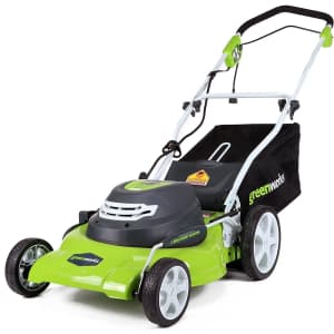 Greenworks 20" 12A 3-in-1 Electric Lawn Mower for $100